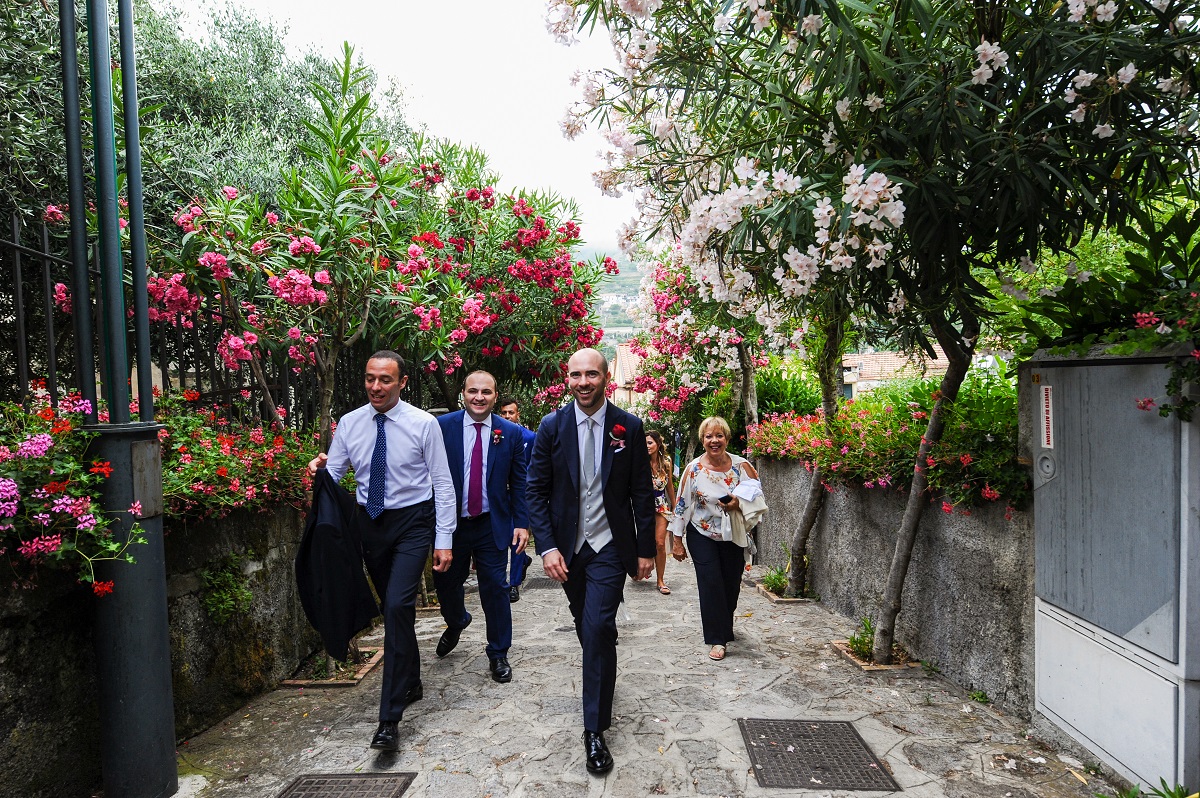 Andrea the groom and the best men - Ravello wedding