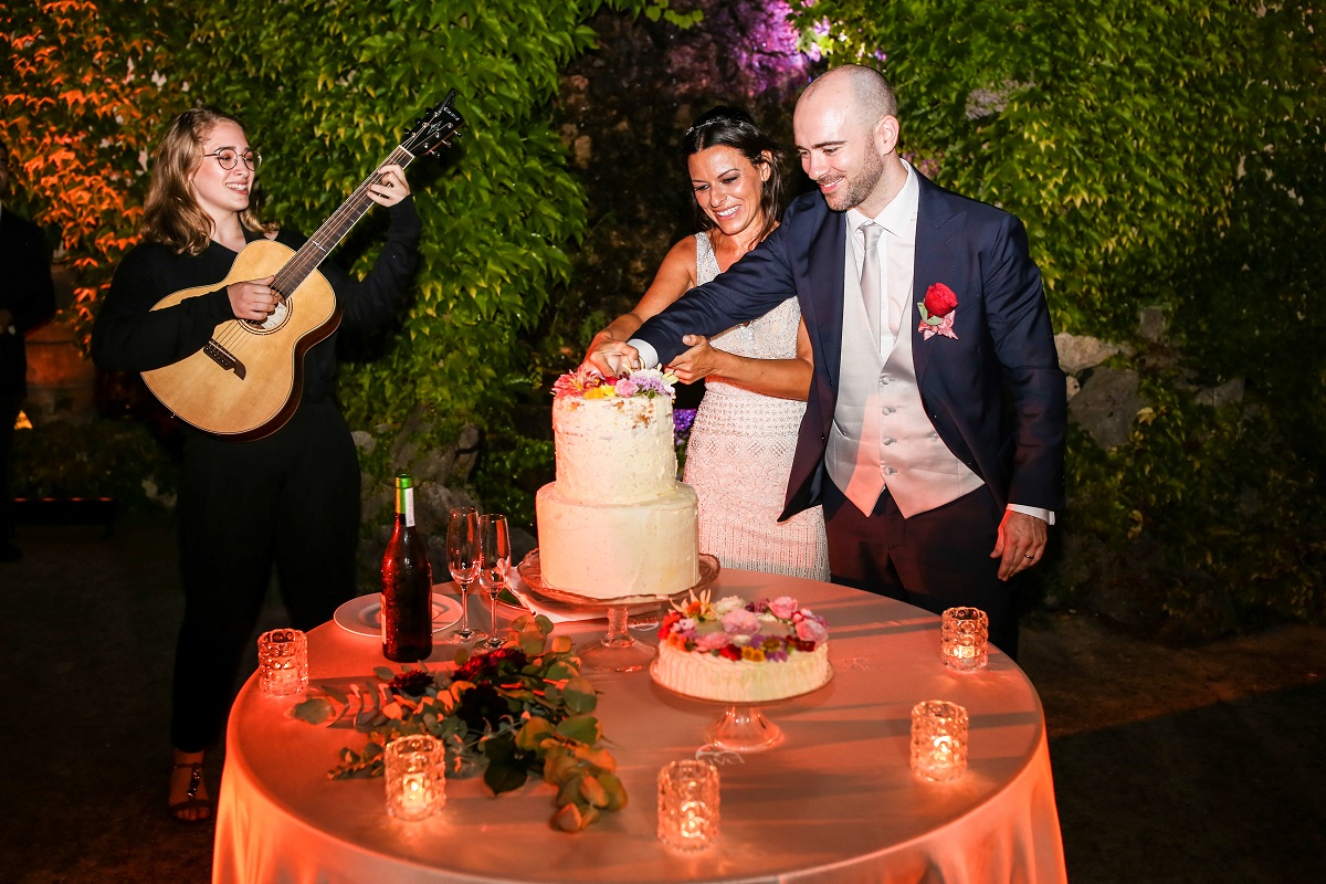 the wedding cake Daniela and Andrea Ravello wedding